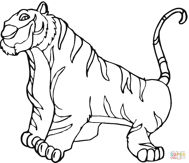 Click The Tiger Coloring Pages 