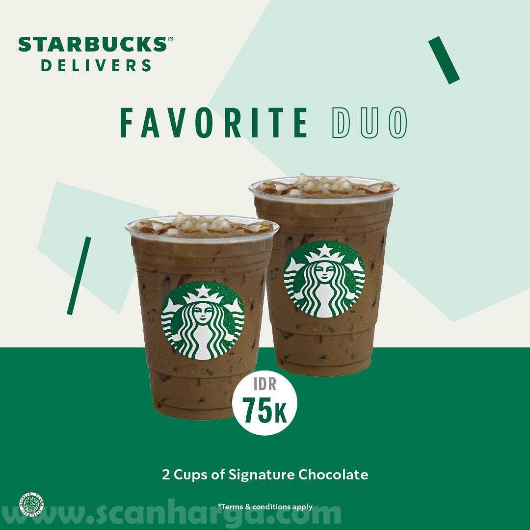 Starbucks Promo Paket Favorite Duo harga hanya Rp 75Rb