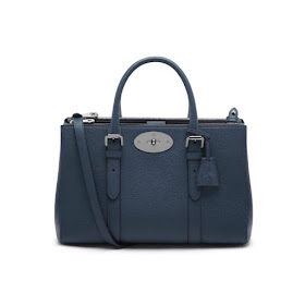  Mulberry Small Bayswater Double Zip Tote Regal Blue