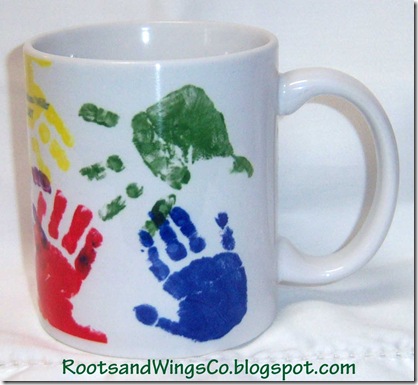 Hand print mug view 2