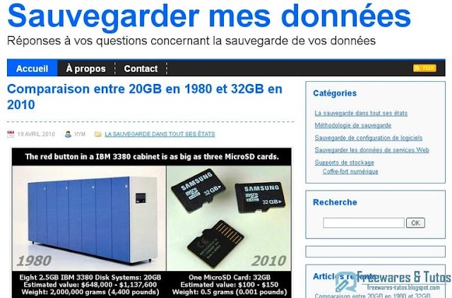 Le site du jour : Sauvegarder mes données