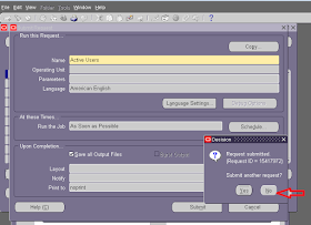 RUN Oracle concurrent request from back end