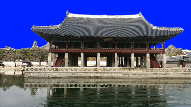 [ Enumcut.com ]  Kyonghoeru ( Korean ancient-place Photo) - Background Remove From Image  (Result & change foreground color)