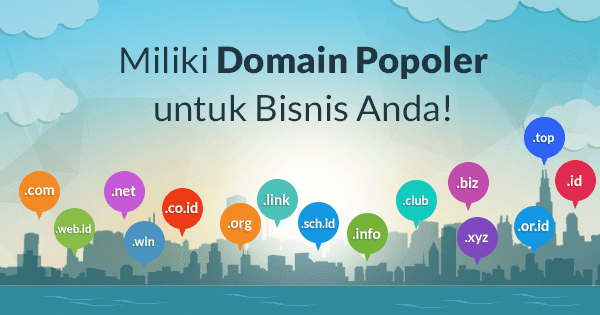 Gratis domain populer hosting murah