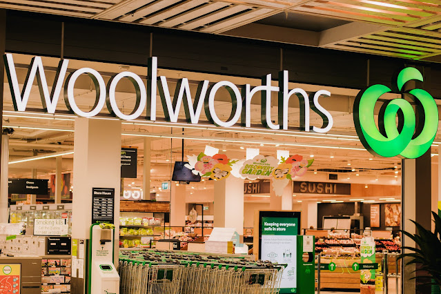 Picture of a supermarket chain Woolworth' shop front.