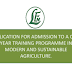 2017 Admission, Training Programme in Modern and Sustainable Agriculture At Leventis Foundation (Nigeria)