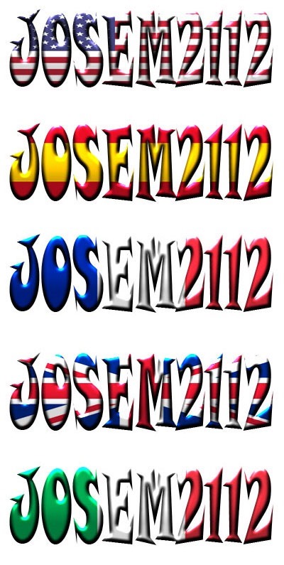Texto con efecto bandera en Photoshop (resultado final)