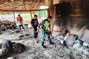 Babinsa Posramil Simpang Mamplam Laksanakan Komsos Dengan Pembuat Batu Bata