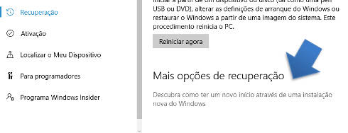 como reinstalar o windows 10