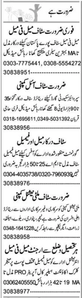 Management Staff Jobs 2023 in Peshawar | Pak jobs