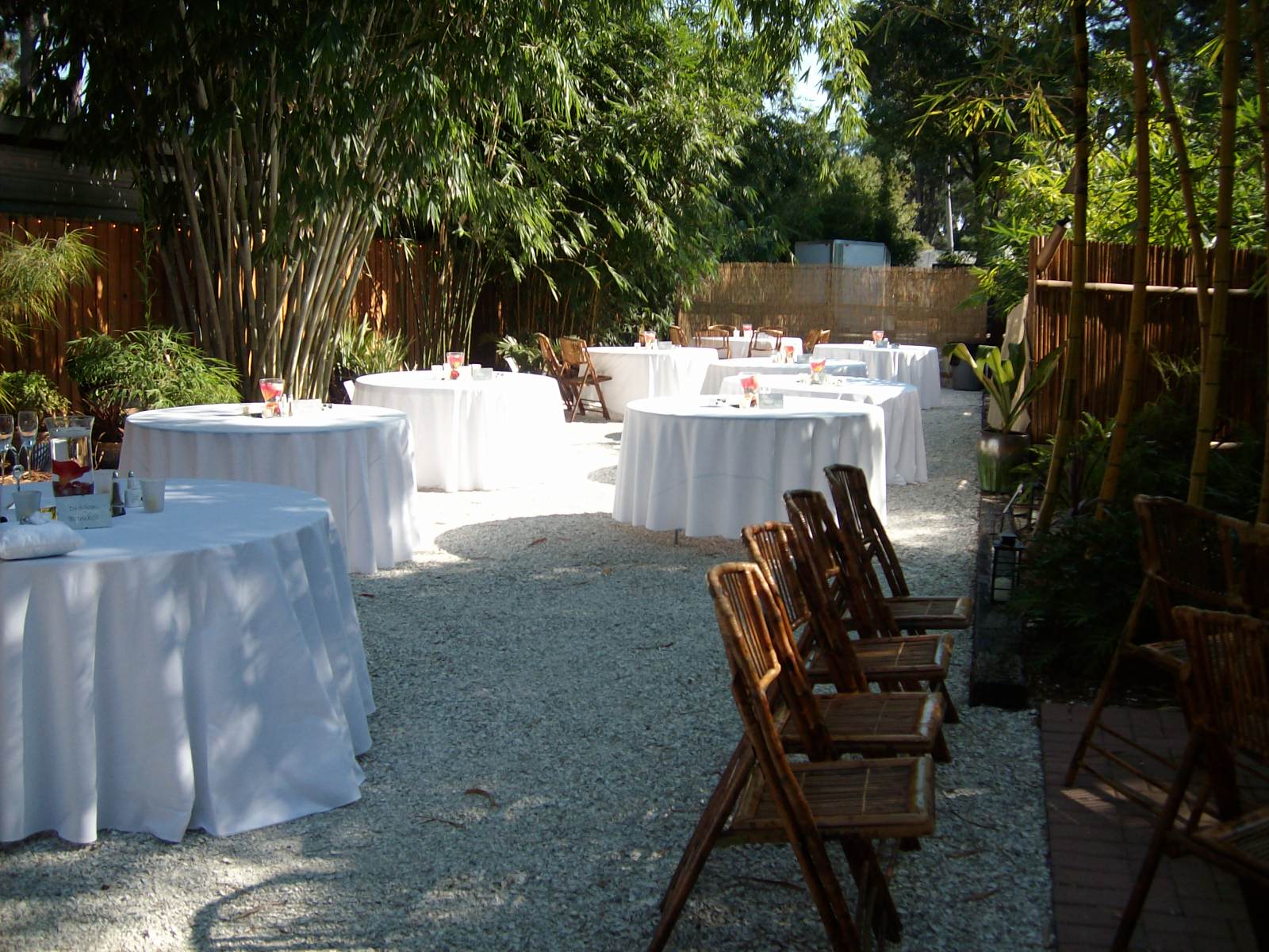 outdoor wedding reception