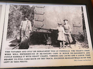 Photo of a photo on display in the railroad museum