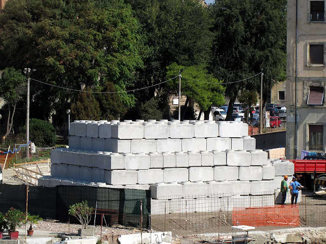 Modulblock, bunker, blast containment wall, Livorno