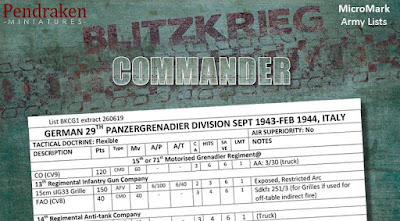 Army Lists for Blitzkrieg Commander IV 1