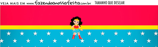 Wonder Woman  Free Printable Invitations and Candy Bar Labels.  