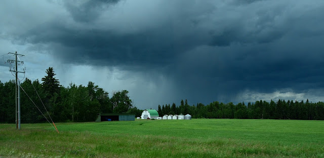 Eckville Alberta, thunderstorms, summer, poetry