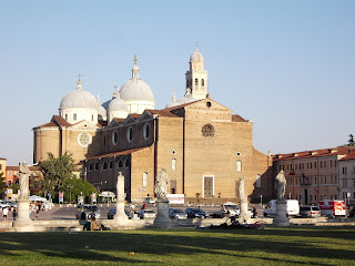 The vast Basilica di Santa Giustina overlooks Prato della Valle, one of Padova's main squares