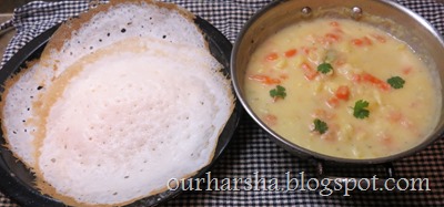 Appam and Potato Carrot Currry (3)