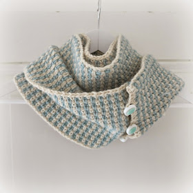 ByHaafner, crochet, cowl, woven stitch, pastel 