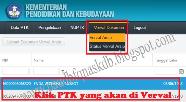 Verval PTK Terbaru