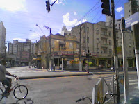 Avenida Conselheiro Nébias esquina com a rua dr. Epitácio Pessoa, no ano de 2008