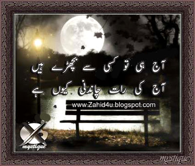 Sad Two Line Poetry Aaj Hee To Kisi Se Bichhray Hain