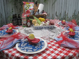 crawfish boil tablescape