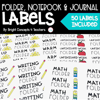 labels for folders, notebooks and journals