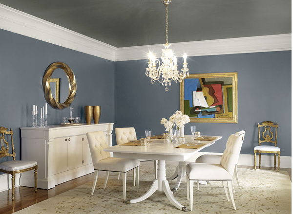 Benjamin Moore Blue Gray Paint Dining Room