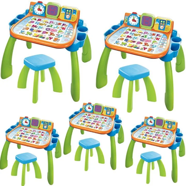 VTech Kids Educational and Interactive Play Desks with Seats - Children's Preschool Activity Tables with Learning Toys