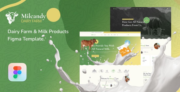 Best Dairy Farm & Milk Products Figma Template