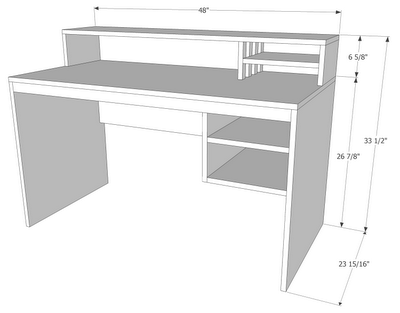plywood computer desk plans