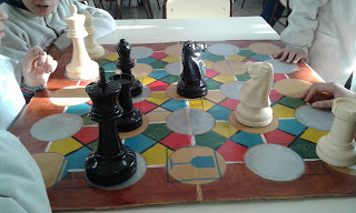 tablero de ajedrez en primer plano