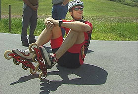 Roger Schneider - worldrecord man marathon speedskating and Berlin marathon winner - at 2008 world single distance championships in Nagano