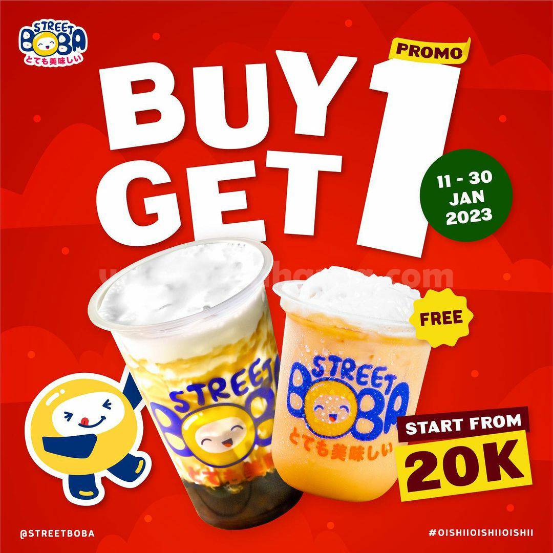 Promo STREET BOBA BELI 1 GRATIS 1