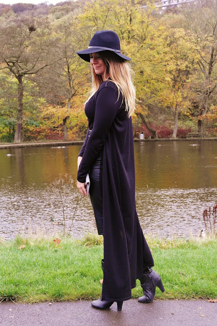 black maxi cardigan