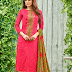 SHELINA Pink Embroidered Dress Material