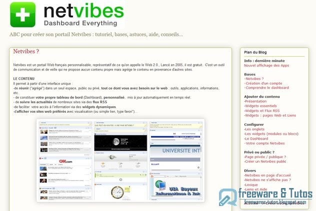 Le site du jour : ABC Netvibes pour tout savoir sur Netvibes