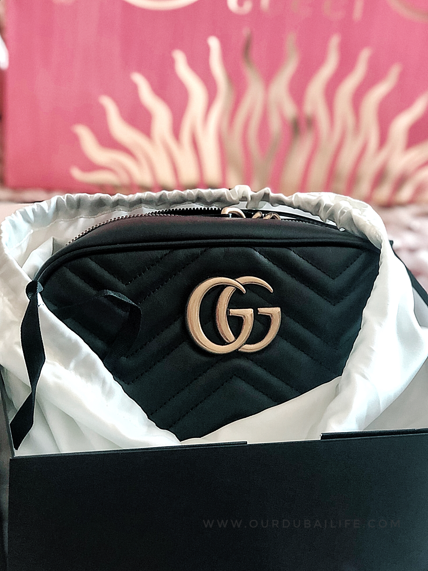 GUCCI MARMONT black camera bag