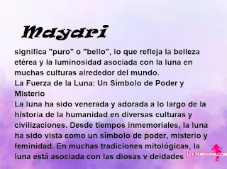 ▷ Significado del nombre Mayari