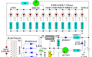 Automatic Low Cost Emergency Light with LM317