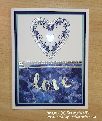 Card for wedding or anniversary made with Stampin'UP!'s Sunshine Wishes Thinlits and Be Mine Dies and Meant to Be Stamp Set