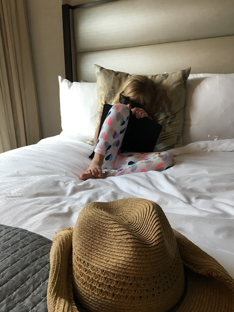 Little girl on vacation at the JW Marriott Houston Downtown