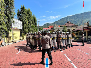  Tingkatkan Kemampuan, Satuan Sabhara Polres Enrekang Latihan Dalmas