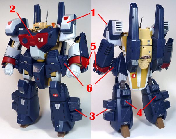 The Super Dimension Fortress Macross VF-1J GBP-1S Ground-combat protector weapon system Armored Valkyrie Armament weapon position