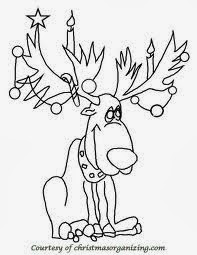 6 Christmas Reindeer Coloring Pages For Kids