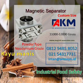 magnet separator kayu manis