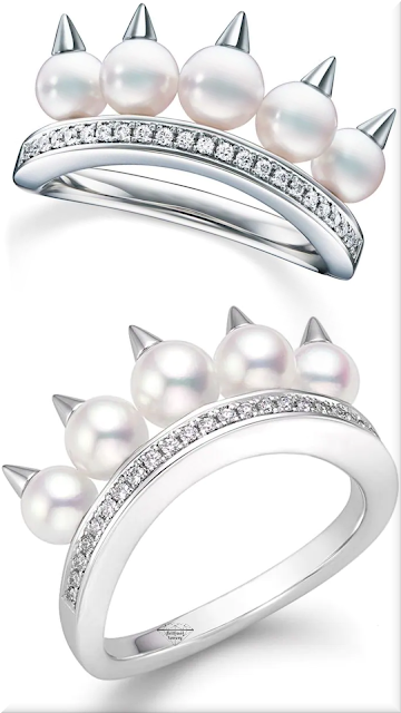 ♦Tasaki Danger plus diamond pavé ring #tasaki #jewelry #pearls #brilliantluxury