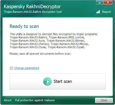تحميل اداة فك تشفير ملفات فيرس الفدية Kaspersky RakhniDecryptor