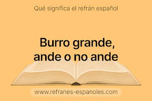 Refrán Español - Burro grande, ande o no ande